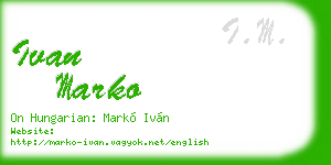 ivan marko business card