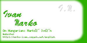 ivan marko business card